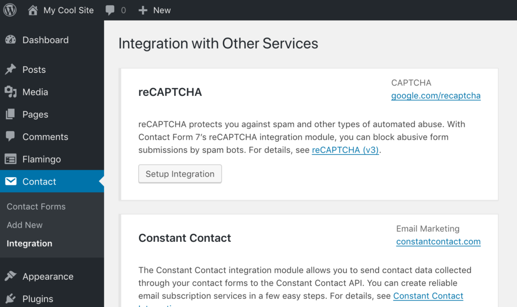 Recaptcha V3 Contact Form 7 日本語