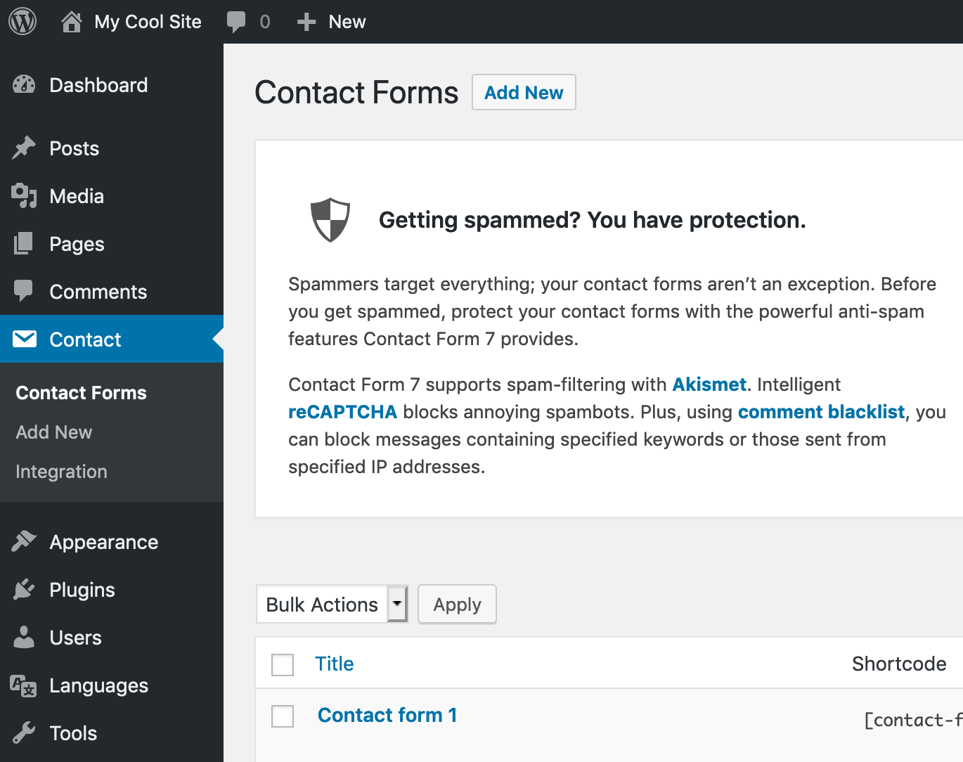 Serial Number for Contact Form 7 – WordPress plugin